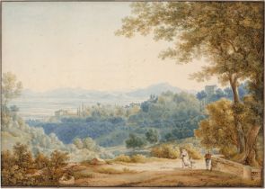 Kaisermann, Franz: Blick von der Villa Belvedere über die Landschaft bei Fr...