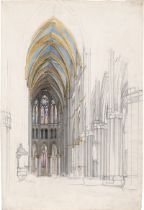 Gail, Wilhelm: Inneres einer gotischen Kathedrale