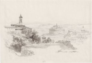 Graeb, Carl Georg Anton: Blick auf San Onofrio und die Engelsburg