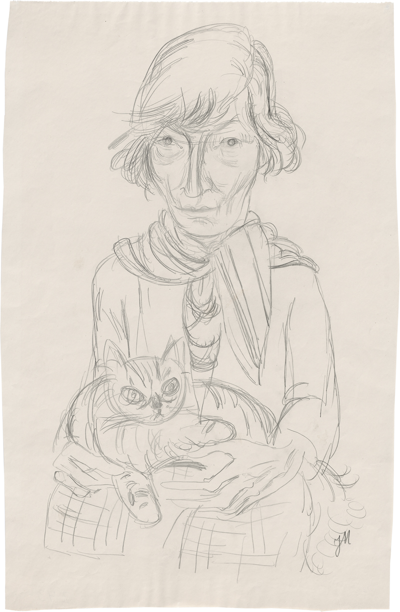 Mammen, Jeanne: Frau mit Katze im Schoß