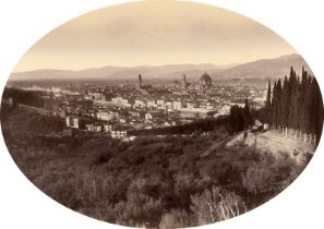 Alinari, Fratelli: Panoramic view of Florence from San Miniato