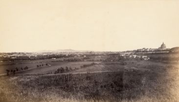 Anderson, James and Unknown: Panoramic view of Rome from Monte Mario; View of Rome ov...