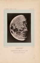 Lunar Photography: Three-quarter view of the moon and constructed view of t...