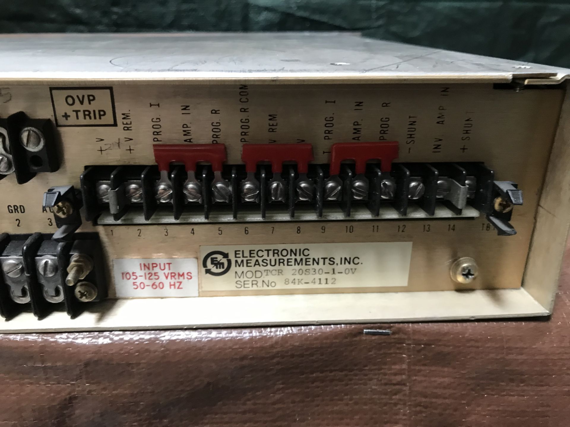 #083 Electronic Measurments, Inc. Model: TCR 20S30-1-0V, SN: 84K-4112, Input: 105-125VRMS 50/60Hz, O - Image 7 of 9