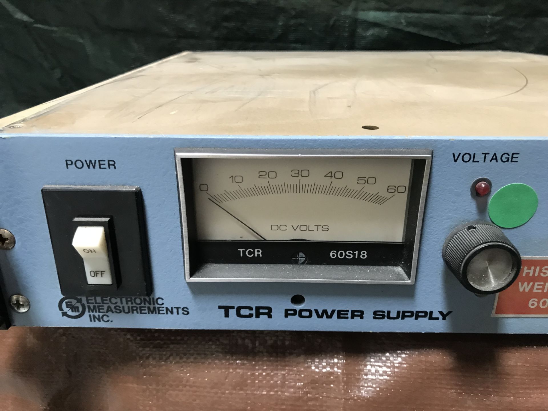 #085 Electronic Measurments, Inc. Model: TCR 60S18-1-0V, SN: 84K-4789, Input: 105-125VRMS 50/60Hz, O - Image 2 of 8