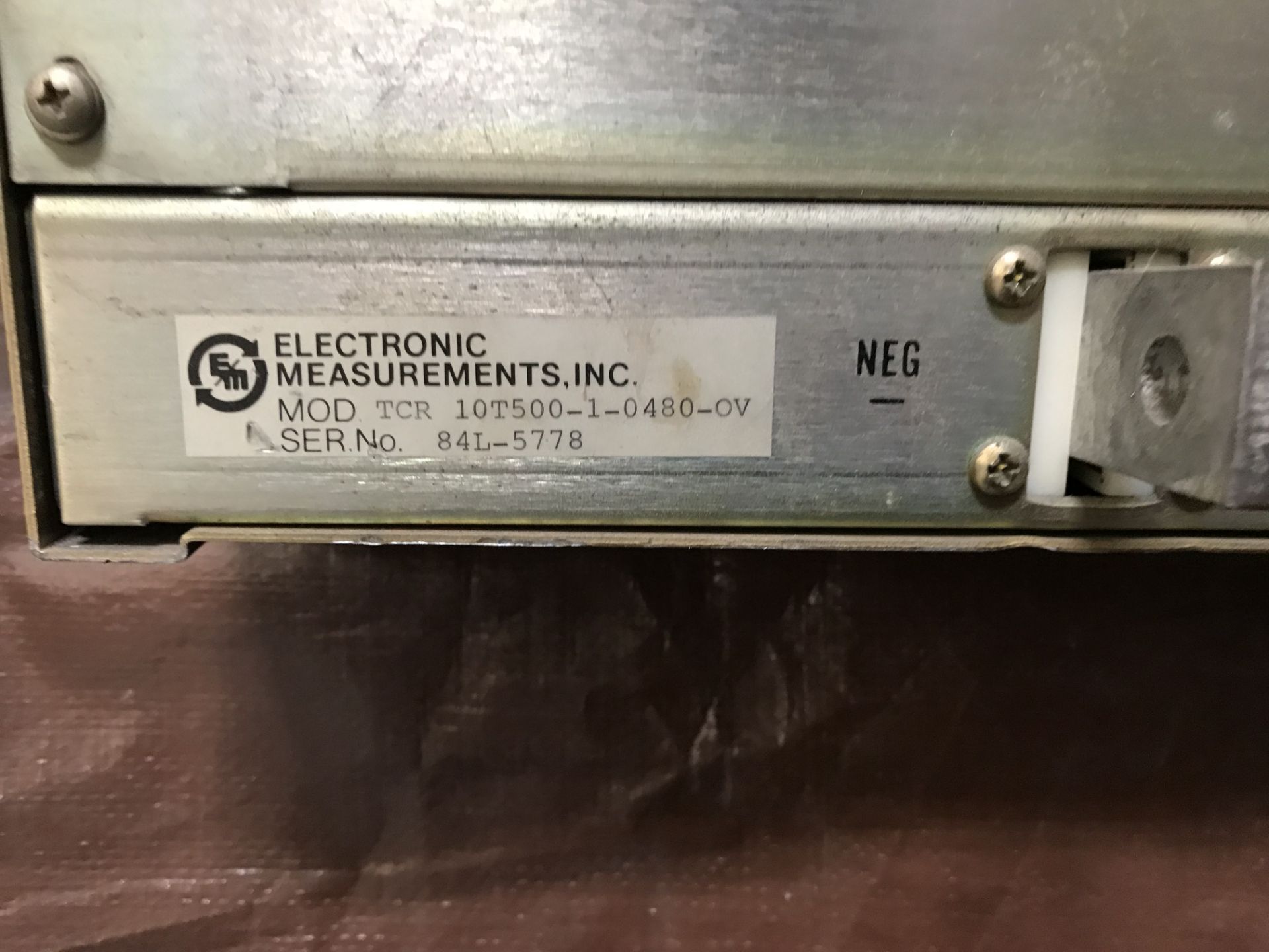 #029 Electronic Measurements, Inc. TCR 10T500-1-0480-0V, SN: 84L-5778, Input: 208/220VAC/25A 60Hz 3P - Image 6 of 8
