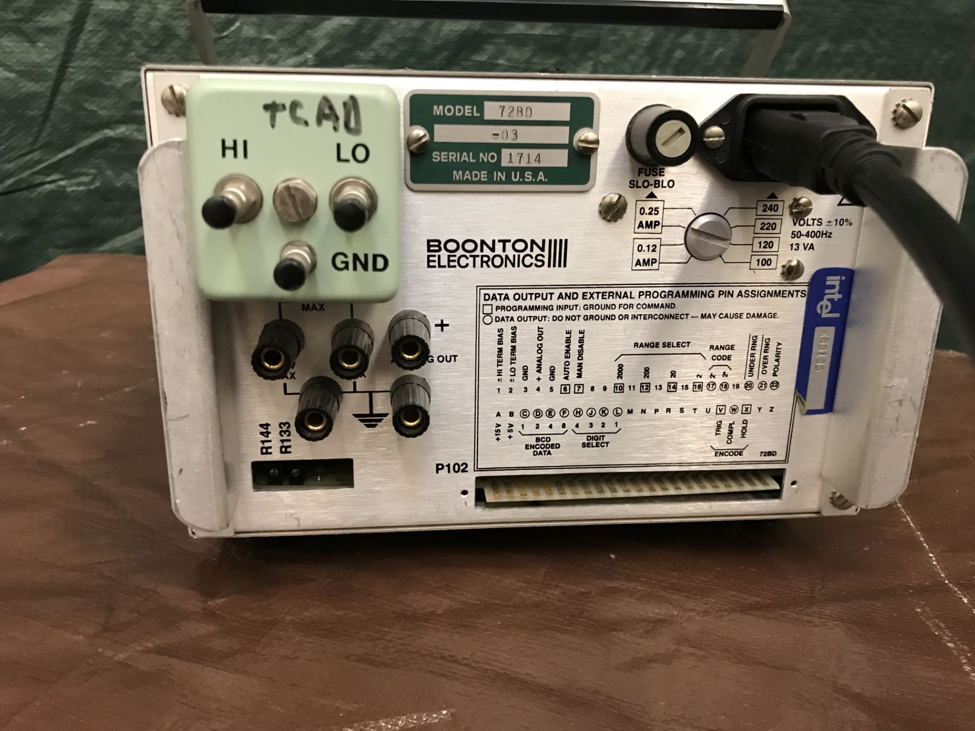 ID# 220014 Boonton Electronics 72BD Capacitance Meter - Image 3 of 9