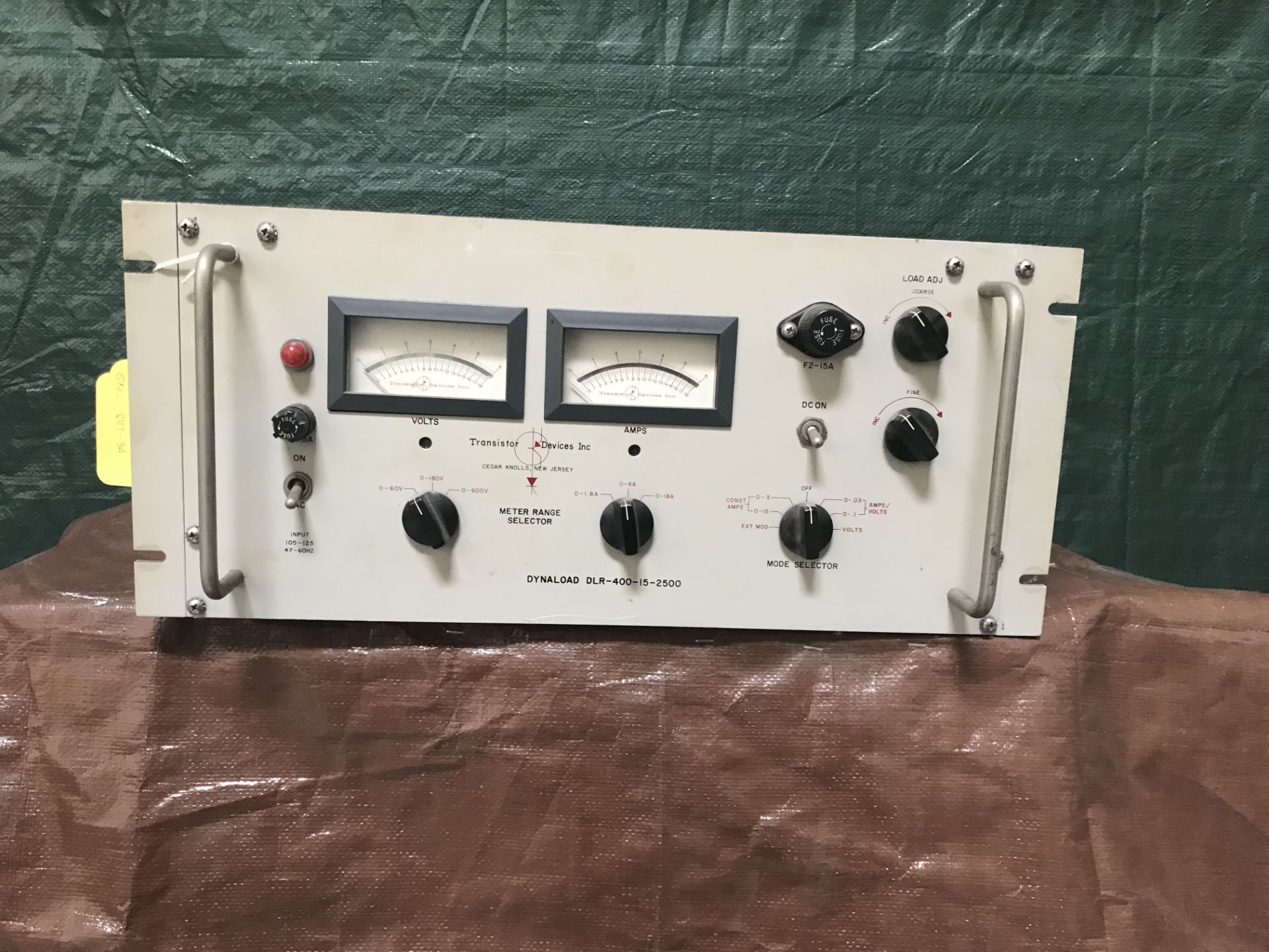 #036 Transistor Devices, Inc. Dynaload DLR-400-15-2500 Electronic Load Test System
