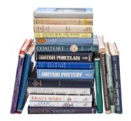 Reference books on English ceramics and glass including- Joan Jones 'Minton'/John Twitchett 'Derby