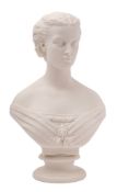 A Copeland parian bust of Princess Alexandra after Mary Thornycroft for The Art Union of London