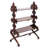A Regency or George IV rosewood library bookstand,