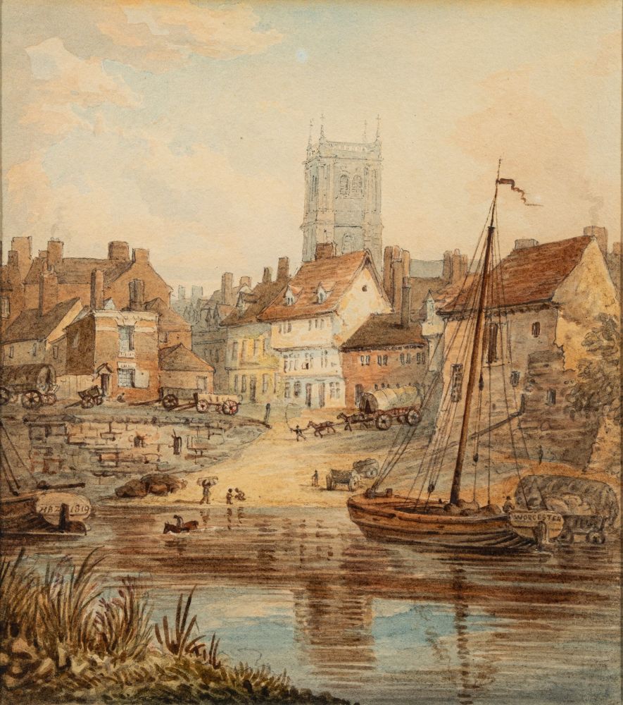 Henry Bryan Ziegler (British, 1798-1874) View of the River Severn, Worcester,