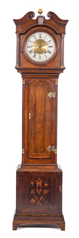 Peirson, Stokesley, an unusual mahogany and oak longcase clock, - Image 4 of 4