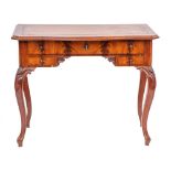 A mahogany writing / dressing table in George III taste, early 20th century,