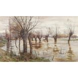 Robert Winter Fraser (1848-1906) A Winter Flood,