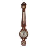 Amadio, London a rosewood inlaid wheel barometer,