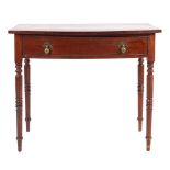 A mahogany bowfront side table,