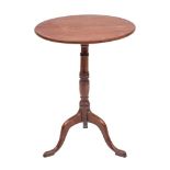 A George III mahogany flip top occasional table,