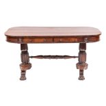 A Regency rosewood library table, circa 1815,