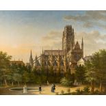 Pointeau-Dufresne (French, 19th-century school) View of the Abbey of St Ouen,