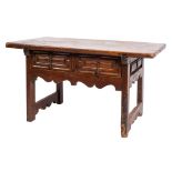 An Iberian walnut side table,