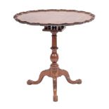 A George III mahogany flip top occasional table,