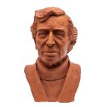 Joan Brennan [20th century] a terracotta bust of Professor Ronald Graveson [1911-1991]: signed and