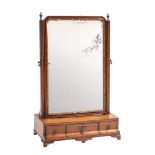 A George II walnut dressing table mirror, circa 1740,