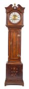 Peirson, Stokesley, an unusual mahogany and oak longcase clock,