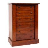 A Victorian mahogany table top Wellington chest,