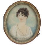 British School (early 19th century) A miniature portrait of a lady,