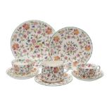 A Minton 'Haddon Hall' pattern bone china part service printed marks, forty three pieces.