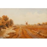 William Turner of Oxford (1789-1862) River landscape scene near Stratford indistinctly signed lower