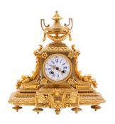 A French ormolu mantel clock,
