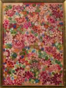 Barbro Sprinchorn (1929-1973) A silk and linen tapestry of multiple flowerheads,