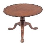 A George III mahogany tripod table, probably Irish, circa 1770,