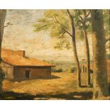 * Roland Oudot (French, 1897-1981) Farmstead signed and dated 1926 oil on board 37 x 45cm.