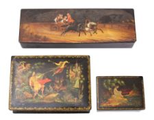 An Imperial Russian lacquer box,
