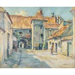 Edgar Rowley Smart (British, 1887-1934) The Court Yard,