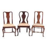 A late George I or George II walnut side chair,