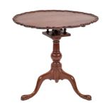 An "American Chippendale" mahogany tea table, late 18th century,