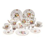 A group of Herend 'Fruit and Flowers' pattern porcelain painted with groups and sprigs of fruit and