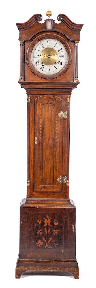 Peirson, Stokesley, an unusual mahogany and oak longcase clock, - Image 3 of 4
