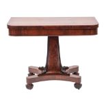 A Regency rosewood tea table,