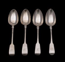 A pair of George IV silver Fiddle pattern tablespoons, maker John, Henry & Charles Lias, London,