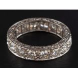 A round, brilliant-cut diamond full eternity ring, total estimated diamond weight ca. 1.