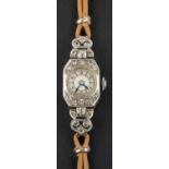 An early 20th century dress watch, set with single-cut diamonds, total estimated diamond weight ca.