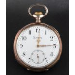 Zenith, an open-faced silver pocket watch,