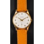 Garrard, a 1970's 9ct gold watch,
