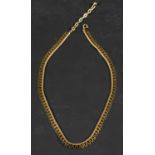 A 9ct gold fringe necklace, with import marks for Birmingham, 1978, total length ca.